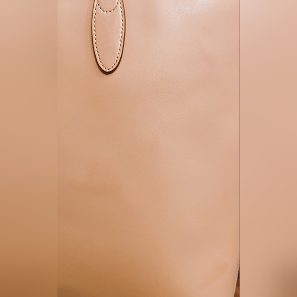 GUC Kate Spade large leather lavender tote zip top gray glitter flower charm - Picture 15 of 16